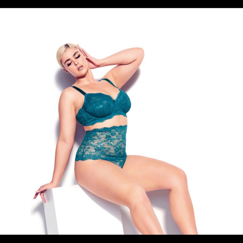 City Chic Emma Underwire Bra - teal